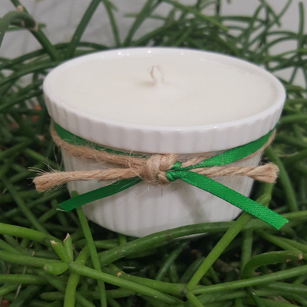 Cosy cottage soy wax ramekin candle with lemongrass essential oil 