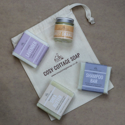 Cosy Cottage Soap Plastic & Pam Oil Free Essentials Set