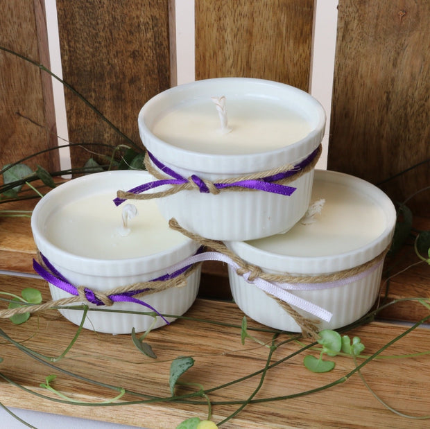 Cosy Cottage soy wax Ramekin Candles in Lavender