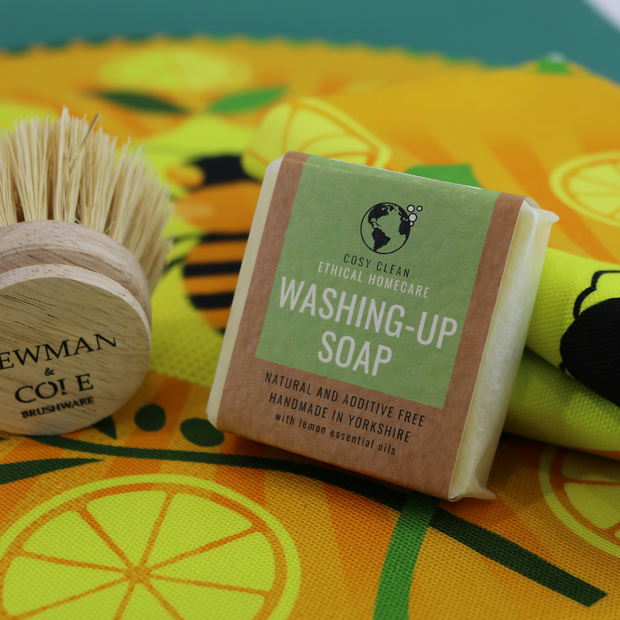 Cooperillo Green Bee Tea Towel And Cosy Cottage Washing Up Soap
