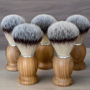 natural shaving brushes with synthetic bristles and beech handle