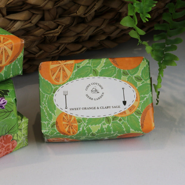 Cosy Cottage Soap Herb Garden Soaps in Sweet Orange & Clary Sage